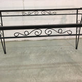 1960s Black Metal Outdoor Patio Table