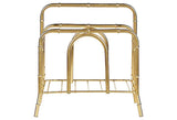 1960s Gilt Metal Bamboo Magazine Rack