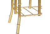 1960s Gilt Metal Bamboo Magazine Rack