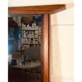1960s Wood Wall Mirror With Beveled Edge