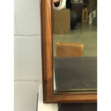 1960s Wood Wall Mirror With Beveled Edge