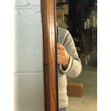 1960s Wood Wall Mirror With Beveled Edge
