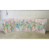 1990s Christine Alfrey Original “Eden” Abstract Oil Paintings, Set of 4