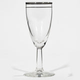 Mid 20th Century Modern Double Silver Ring Glass Stems, 45 Pieces