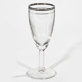 Mid 20th Century Modern Double Silver Ring Glass Stems, 45 Pieces