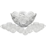 Heisey Glass Co. Glass Punch Bowl Set