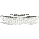 Mid 20th Century Modern Double Silver Ring Glass Stems