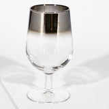 1960s Silver Fade French Glass Stems, Set of 16