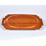 Art Deco Walnut Wood Handled Tray