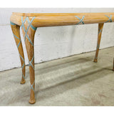 Casa Stradivari Hand Carved Banded Sheaths of Wheat Console Table