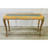 Casa Stradivari Hand Carved Banded Sheaths of Wheat Console Table