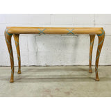Casa Stradivari Hand Carved Banded Sheaths of Wheat Console Table