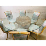Casa Stradivari Hand Carved Banded Sheaths of Wheat Dining Set