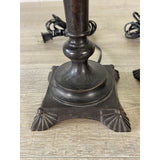 Metal Table Lamps With a Swag Design, Pair