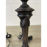 Metal Table Lamps With a Swag Design, Pair