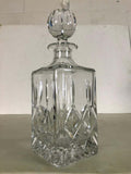 Vintage Square Crystal Glass Decanter