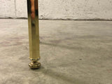 Vintage Rectangular Brass and Glass Top Side Table