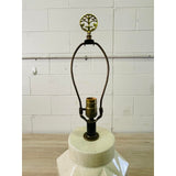 Vintage 1950s Chinoiserie Blue & White Crackle Ceramic Table Lamp