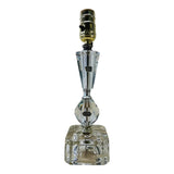 Vintage 1950s Lead Glass Crystal Table Lamp