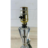 Vintage 1950s Lead Glass Crystal Table Lamp