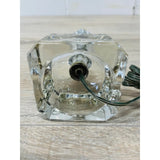 Vintage 1950s Lead Glass Crystal Table Lamp