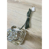 Vintage 1950s Lead Glass Crystal Table Lamp