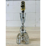 Vintage 1950s Lead Glass Crystal Table Lamp