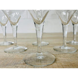 Vintage 1950s Martini Stems With Grape Design, Set of 6