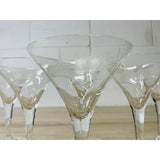 Vintage 1950s Martini Stems With Grape Design, Set of 6
