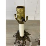 Vintage 1950s Metal Cherub Table Lamps, Pair