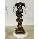 Vintage 1950s Metal Cherub Table Lamps, Pair