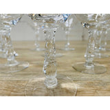 Vintage 1950s Mitre Cut Glass Coupes, Set of 10