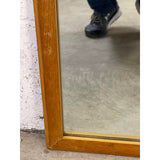 Vintage 1950s Oak Wood & Painted Wall Mirror