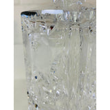 Vintage 1950s Rose Etched Square Glass Decanter