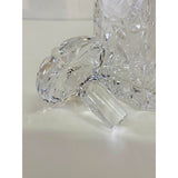 Vintage 1950s Rose Etched Square Glass Decanter