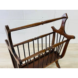 Vintage 1950s Wood Handled Magazine Holder