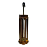 Vintage 1960s Arched Walnut Wood Table Lamp