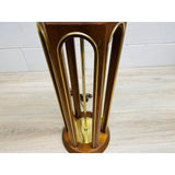 Vintage 1960s Arched Walnut Wood Table Lamp
