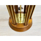 Vintage 1960s Arched Walnut Wood Table Lamp