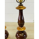 Vintage 1960s Atomic Style Table Lamps, Pair
