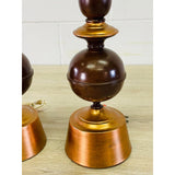 Vintage 1960s Atomic Style Table Lamps, Pair
