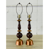 Vintage 1960s Atomic Style Table Lamps, Pair