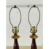 Vintage 1960s Atomic Style Table Lamps, Pair