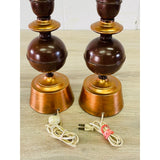 Vintage 1960s Atomic Style Table Lamps, Pair