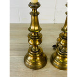 Vintage 1960s Brass Table Lamps, Pair