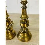 Vintage 1960s Brass Table Lamps, Pair