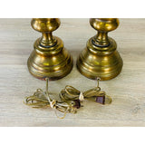 Vintage 1960s Brass Table Lamps, Pair