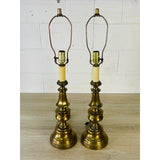 Vintage 1960s Brass Table Lamps, Pair