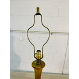 Vintage 1960s Brown & Green Drip Glaze Ceramic Table Lamp