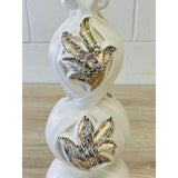 Vintage 1960s Cream & Gold Table Lamp